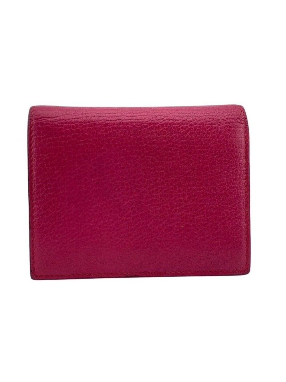 Miu Miu Logo Leather Compact Wallet Bifold Pink